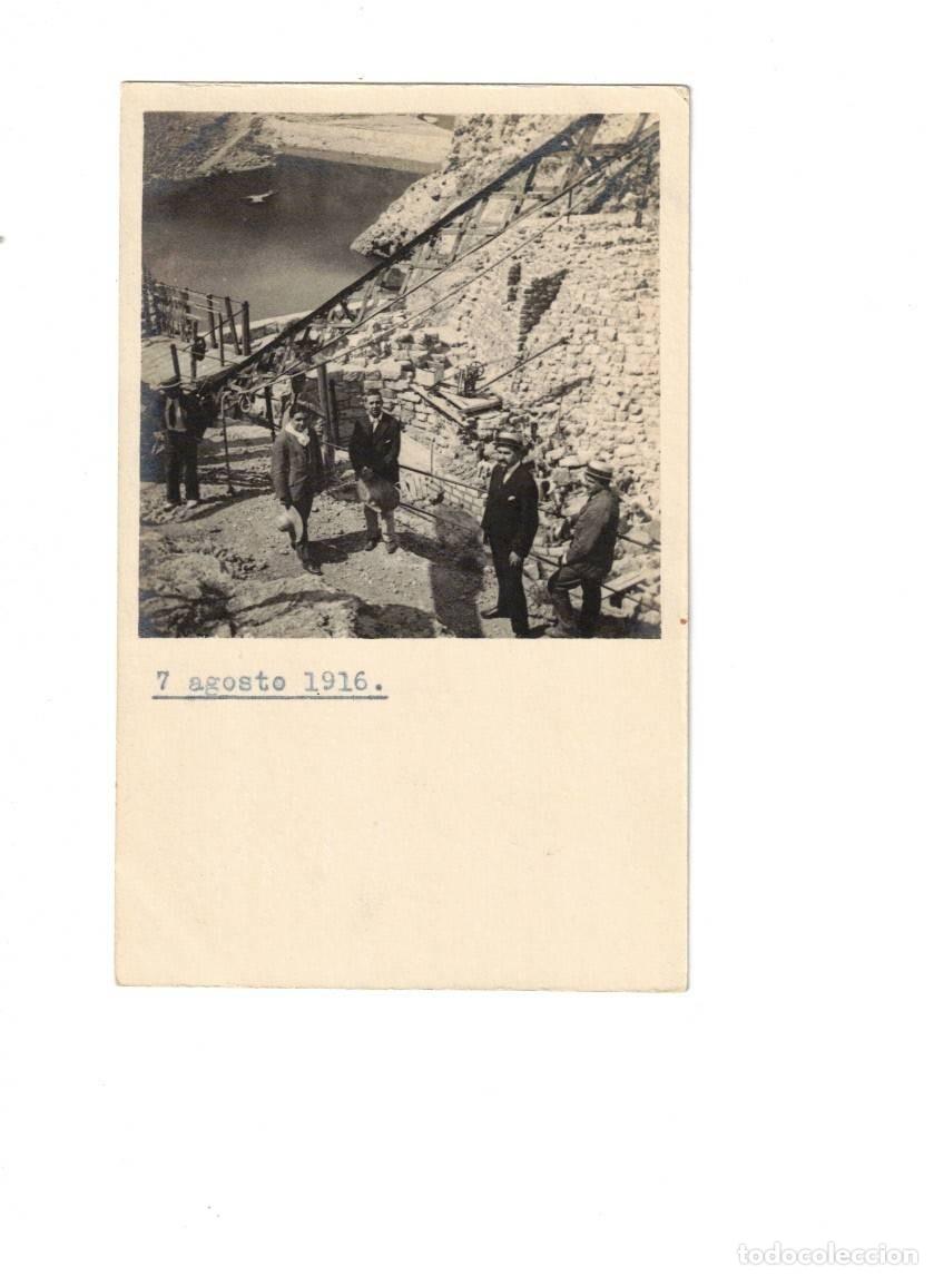 Postales: OLIETE. PANTANO DE LA CUEVA FORADADA. SU CONSTRUCCI&Oacute;N 1916