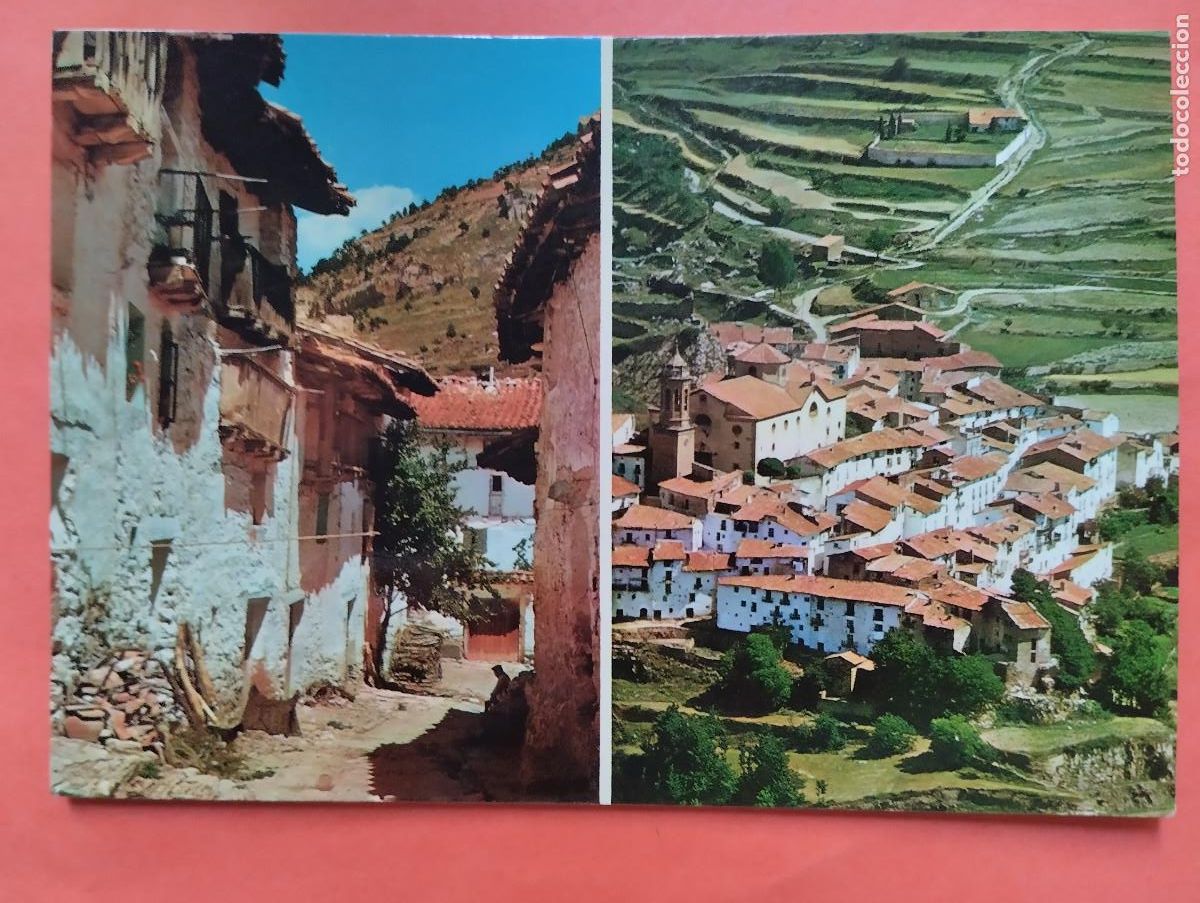Postales: LINARES DE MORA TERUEL CALLE TIPICA Y VISTA PARCIAL
