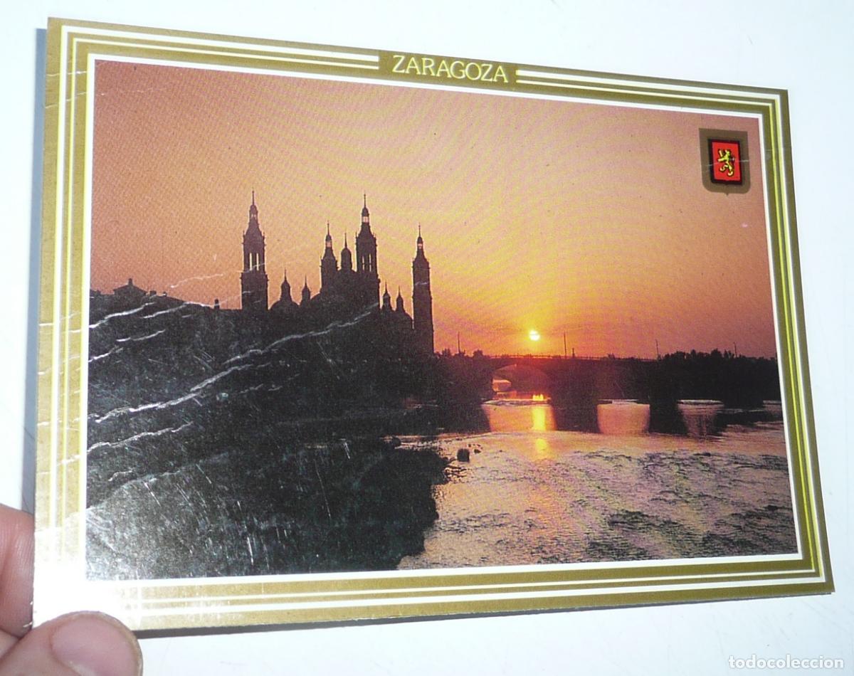 Postales: Postal Zaragoza N&ordm; 307 Bas&iacute;lica del Pilar, R&iacute;o Ebro. Escudo de Oro. Sin circular.