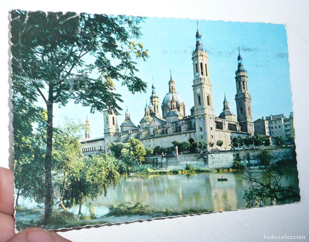 Postales: Postal Zaragoza N&ordm; 722 Bas&iacute;lica del Pilar, fachada posterior. Escrita, sin sello.