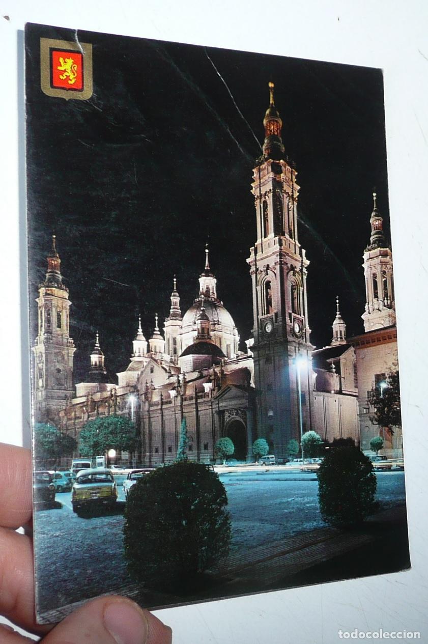 Postales: Postal Zaragoza N&ordm; 386 Templo Nuestra Se&ntilde;ora del Pilar, vista nocturna. Circulada en 1988.