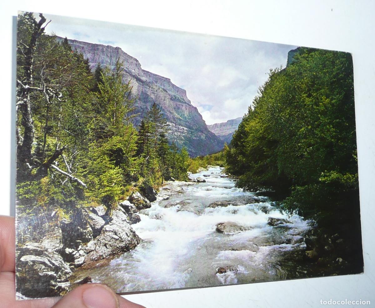 Postales: Postal Pirineo Aragon&eacute;s N&ordm; 42 Parque Nacional de Ordesa, r&iacute;o Arazas desde el puente de Briet. S/C
