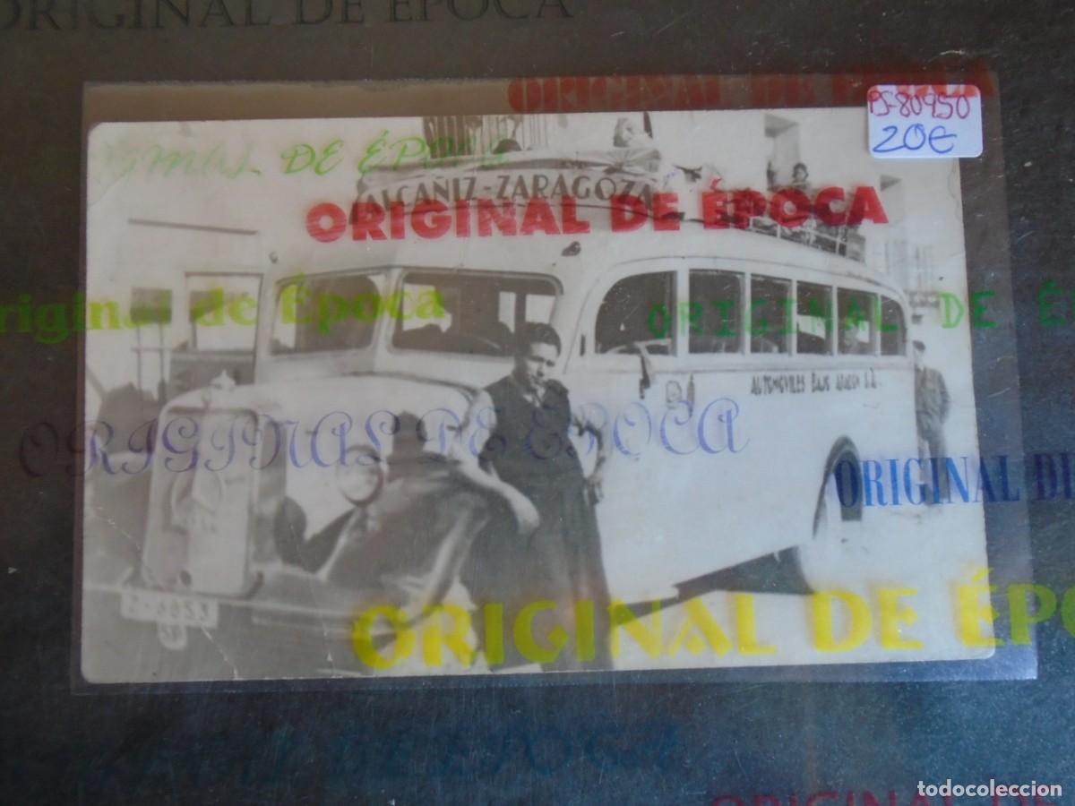 Postales: (PS-80950)POSTAL FOTOGRAFICA COCHE DE LINEA ALCA&Ntilde;IZ-ZARAGOZA