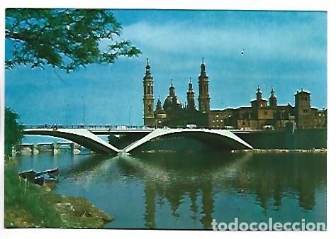 Postales: PUENTE DE SANTIAGO Y BASILICA DEL PILAR.- ZARAGOZA