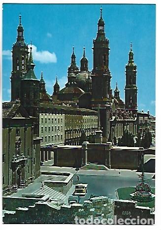 Postales: MURALLAS, CRUZ DE LOS CAIDOS Y TEMPLO NTRA, SRA. DEL PILAR.- ZARAGOZA