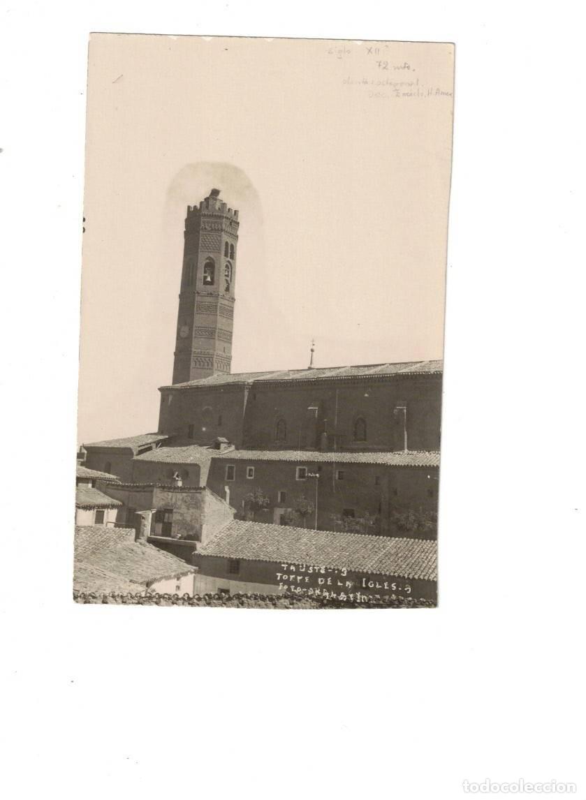 Postales: TAUSTE. TORRE DE LA IGLESIA. FOTOGR&Aacute;FICA