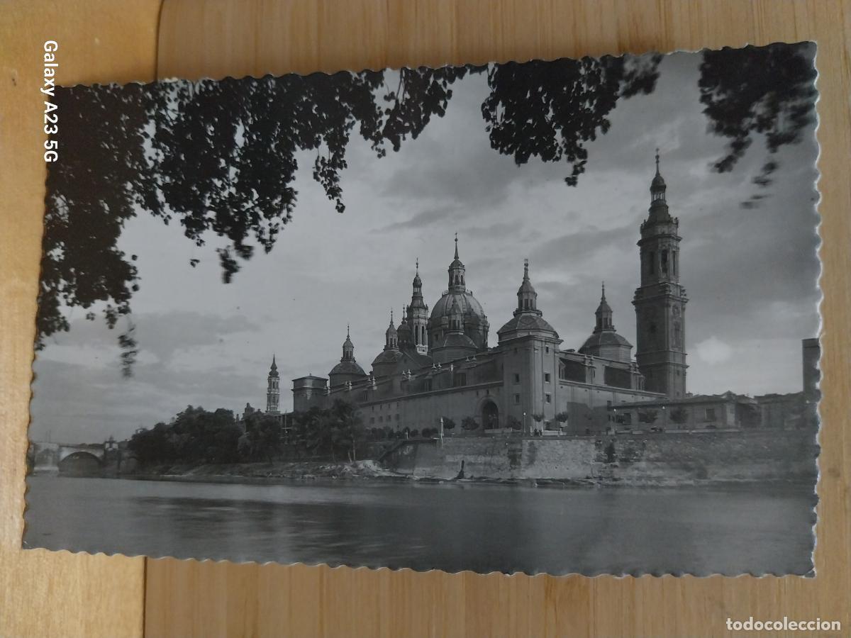Postales: TEMPLO DEL PILAR ZARAGOZA ED GARRABELLA 34 CIRCULADA A&Ntilde;O 1955