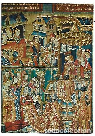 Postales: &rdquo;HISTORIA DE ESTER&rdquo;, MUSEO DE TAPICES. FRACMENTO (SIGLO XV).- CATEDRAL DE LA SEO.- ZARAGOZA