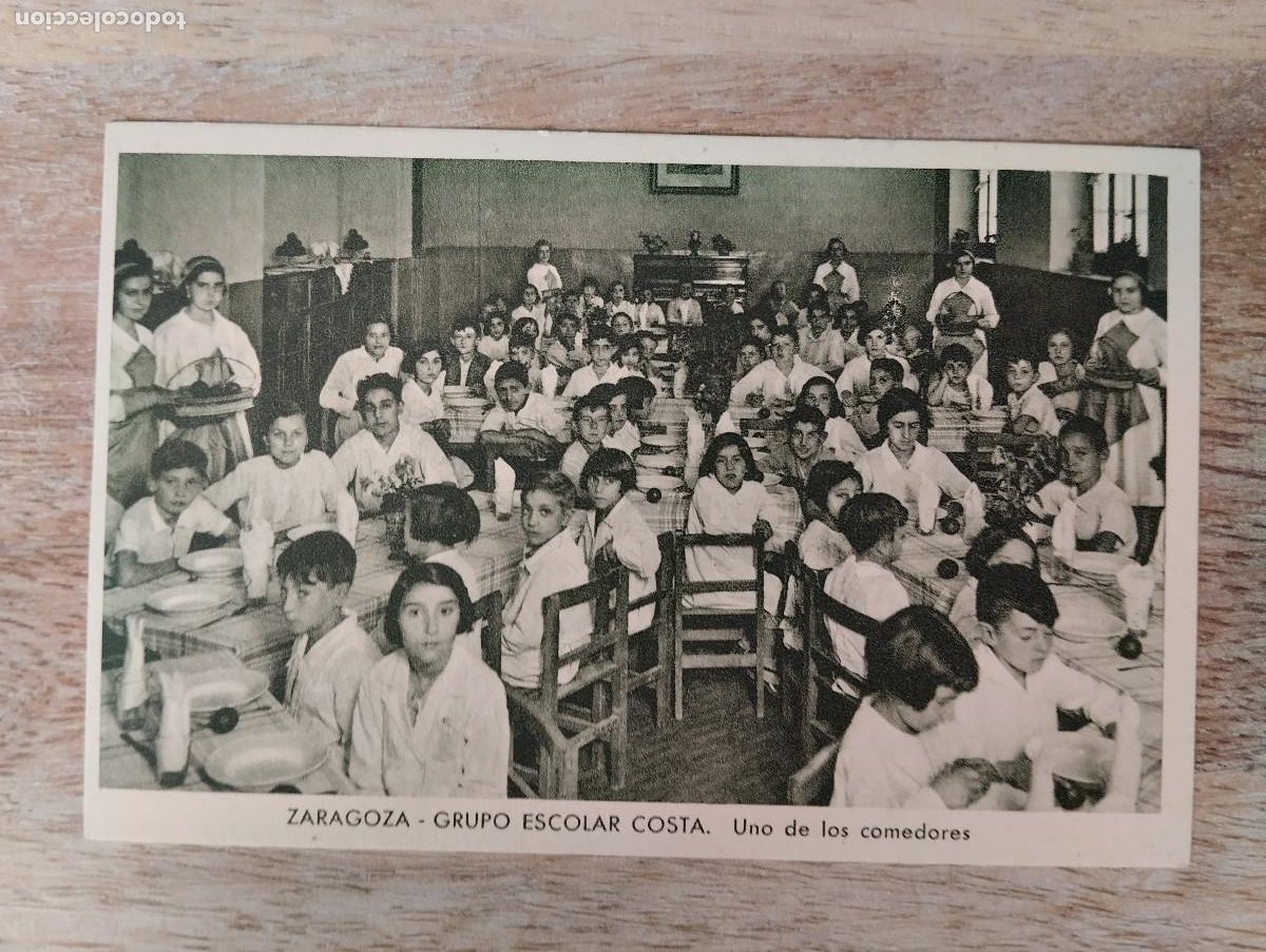 Postales: ZARAGOZA GRUPO ESCOLAR COSTA UNO DE LOS COMEDORES FOTO MARIN CHIVITE