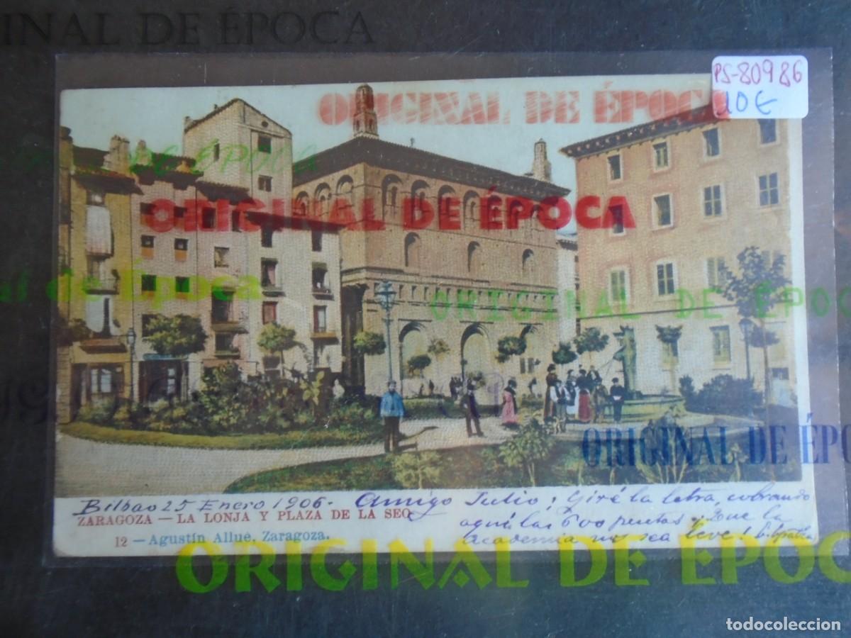 Postales: (PS-80986)POSTAL DE ZARAGOZA-LA LONJA Y PLAZA DE LA SEO
