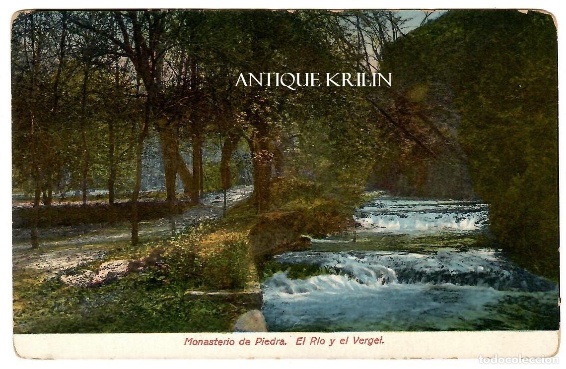 Postales: MONASTERIO DE PIEDRA / EL RIO Y EL VERGEL N&ordm; 19 EDICION M. ARRIBAS / SIN FRANQUEAR
