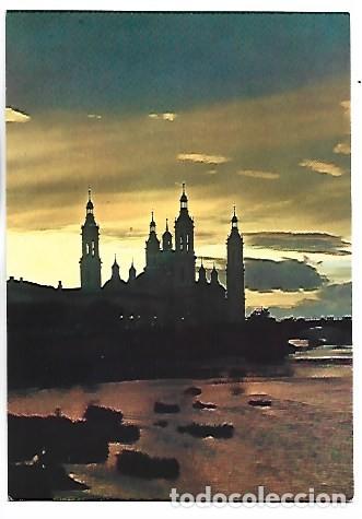 Postales: BASILICA DEL PILAR, CONTRALUZ.- ZARAGOZA