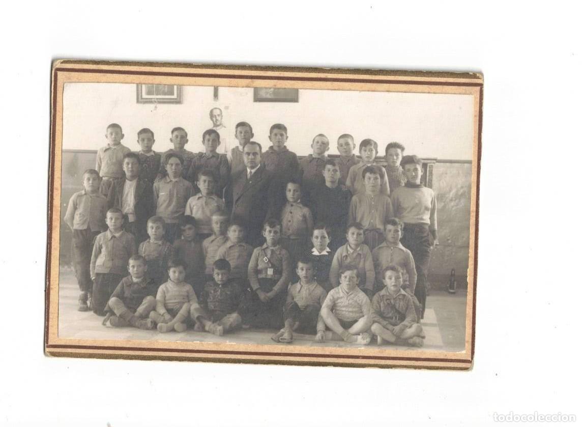 Postales: AZAILA. ZARAGOZA. ESCUELA D. CAYO SORIA CON LOS ALUMNOS