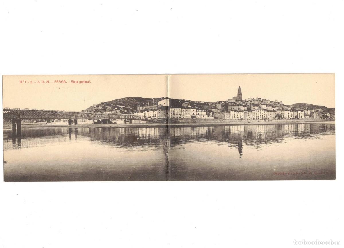 Postales: FRAGA. VISTA GENERAL 1 Y 2. POSTAL DOBLE. MANUEL SALARN