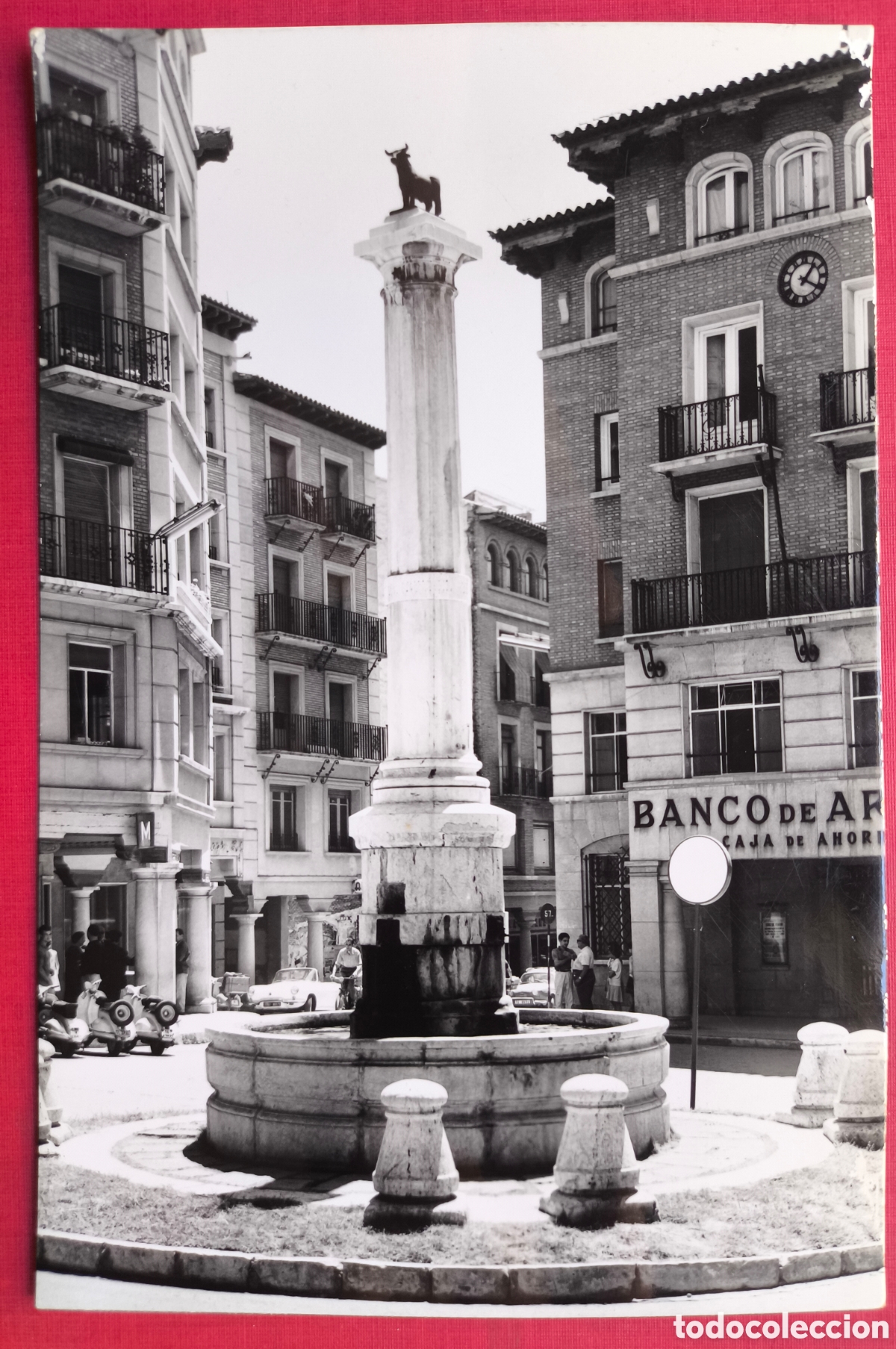 Postales: TERUEL PLAZA DEL TORICO POSTAL FOTOGR&Aacute;FICA ARAGON C. 1955