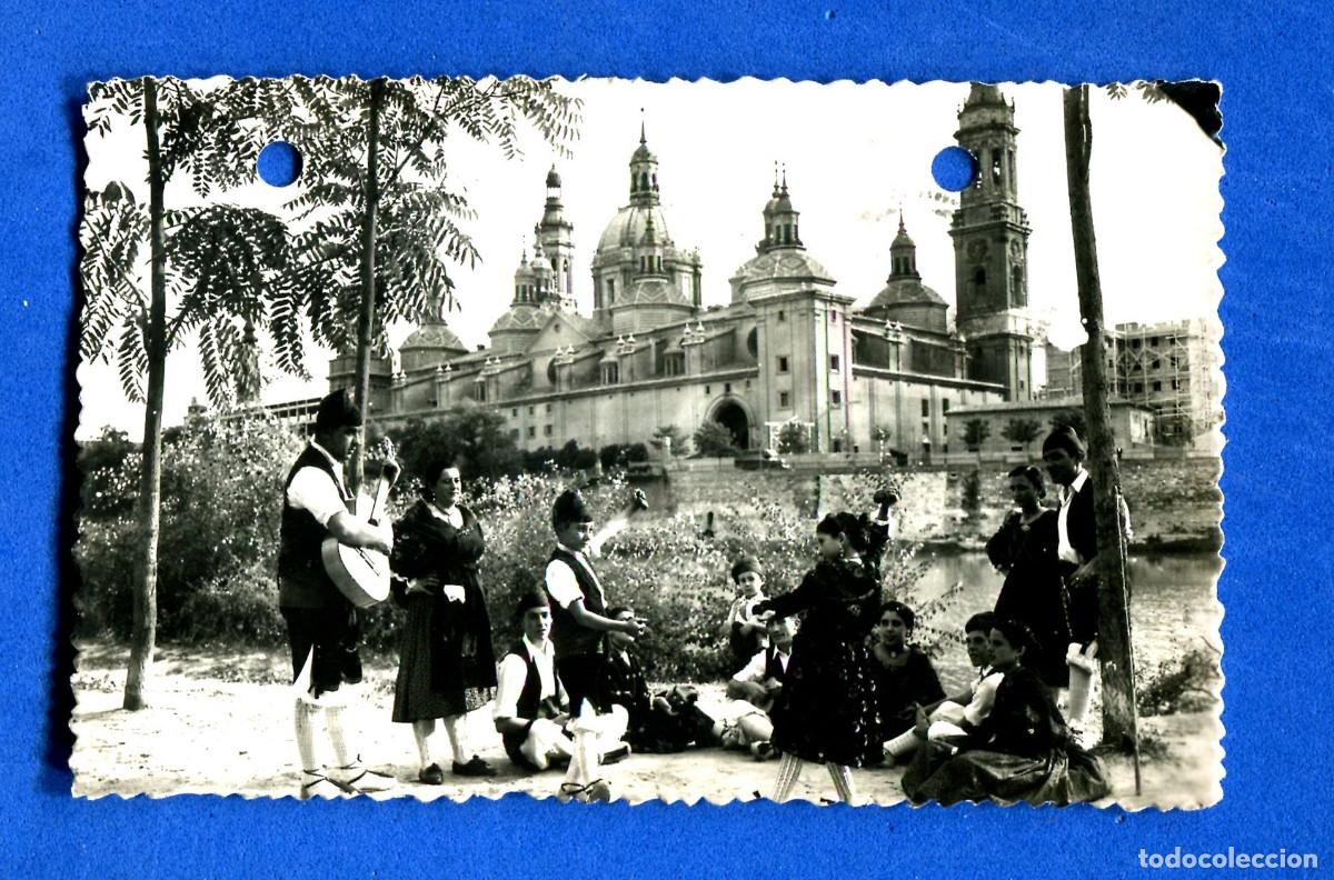 Postales: POSTAL CIRCULADA ZARAGOZA 144 EDITA SICILIA POSTAL CON AGUJEROS