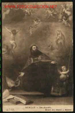 Postales: 25 MURILLO  - SAN AGUSTIN, MUSEO DEL PRADO