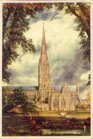 Postales: SALISBURY CATHEDRAL-Detail.J.CONSTABLE. - Foto 1
