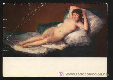 Postales: postal-La Maja Desnuda de Goya (museo del prado)