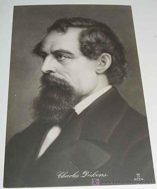 Postales: Antigua Postal Charles John Huffan Dickens (Portsmouth, Inglaterra, 7 de febrero de 1812 &ndash; Gadshill