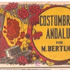 Postales: POSTALES COSTUMBRES ANDALUZAS M. BERTUCHI BLOQUE DE 10 POSTALES CARNET 2º. Lote 5414570
