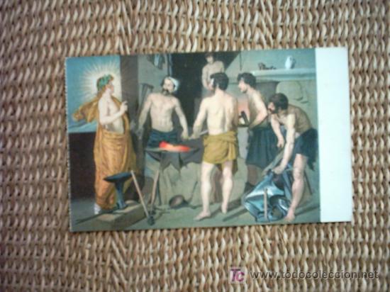 Postales: FOTOTIPIA DE HAUSER Y MENET. LA FRAGUA DE VULCANO DE VELAZQUEZ. MUSEO DEL PRADO 1171. SIN CIRCULAR.