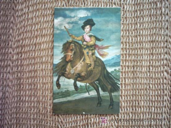 Postales: FOTOTIPIA DE HAUSER Y MENET. PR&Iacute;NCIPE BALTASAR CARLOS A CABALLO DE VELAZQUEZ. MUSEO PRADO 1180.