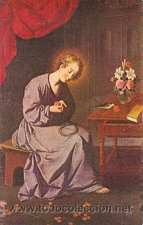 Postales: 7-1107. Ni&ntilde;o de la Espina. Zurbaran