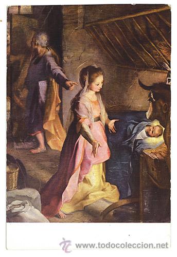Postales: MUSEO DEL PRADO . F.BAROCCI.  NACIMIENTO DE JESUS . A&Ntilde;O 1958 . EDICIONES ARTISTICAS OFFO