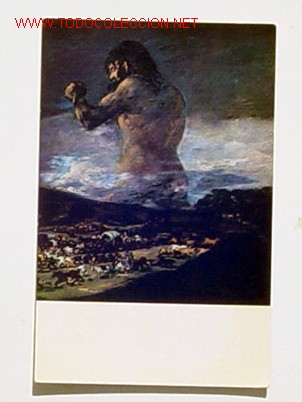 Postales: MUSEO DEL PRADO-GOYA-1746-1828.EL COLOSO O EL PANICO-2785.No 99circulada,a&ntilde;o 1959.