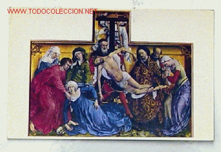 Postales: MUSEO DEL PRADO.EL DESCENDIMIENTO DE LA CRUZ.VAN DER WEYDEN.No circulada,a&ntilde;o 1958.