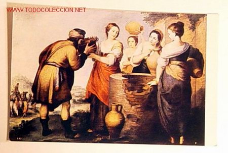 Postales: POSTAL MUSEO DEL PRADO.REBECA Y ELIECER (MURILLO).996.No circulada.