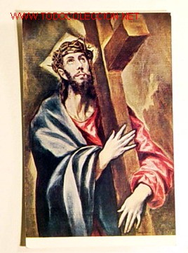Postales: POSTAL-MUSEO DEL PRADO-CRISTO ABRAZADO A LA CRUZ.GRECO.No circulada.
