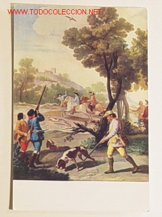 Postales: POSTAL-MUSEO DEL PRADO.PARTIDA DE CAZA-GOYA.No ciculada.