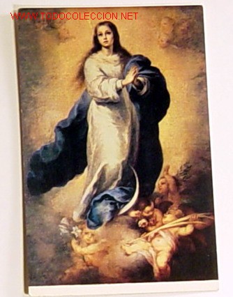 Postales: POSTAL-MUSEO DEL PRADO.LA CONCEPCION DE EL ESCORIAL.MURILLO.No circulada.