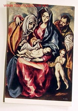 Postales: POSTAL-MUSEO DEL PRADO.SAGRADA FAMILIA.GRECO.No circulada.