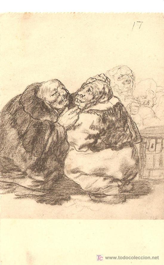 Postales: AGUAFUERTES DE GOYA, MUSEO DEL PRADO, FRAILES - HAUSER Y MENET