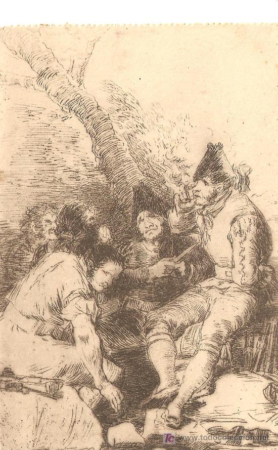 Postales: AGUAFUERTES DE GOYA, MUSEO DEL PRADO, &iexcl;MUCHOS AL AVIO! - HAUSER Y MENET