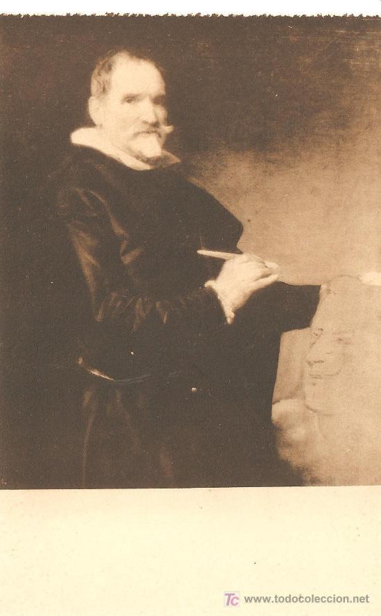 Postales: VELAZQUEZ, 1194 MUSEO DEL PRADO, EL ESCULTOR MARTINEZ MONTA&Ntilde;ES - FOTOTIPIA HAUSER Y MENET