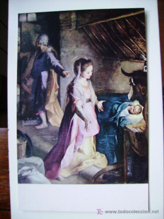 Postales: nacimiento de jesus de f.barocci, museo del prado