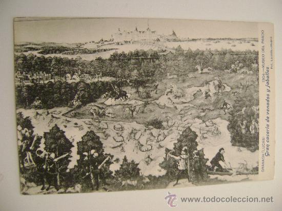 Postales: MUSEO DEL PRADO.GRAN CACERIA DE VENADOS Y JABALIES.GRANACH,LUCAS.22041