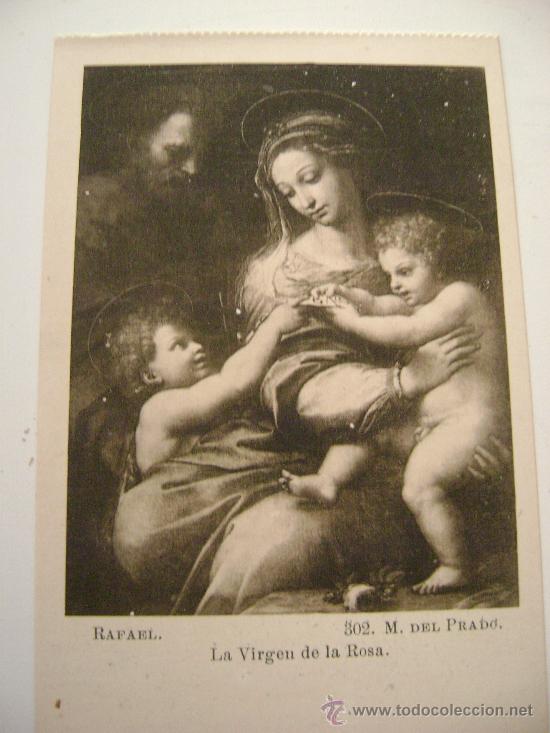 Postales: MUSEO DEL PRADO.LA VIRGEN DE LA ROSA.RAFAEL.22051