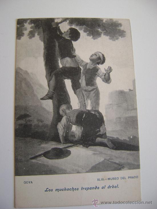 Postales: MUSEO DEL PRADO.LOS MUCHACHOS TREPANDO AL ARBOL.GOYA.22073
