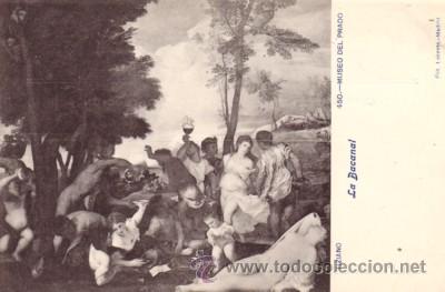 Postales: N&ordm; 2939 POSTAL LA BACANAL TIZANO MUSEO DEL PRADO 450