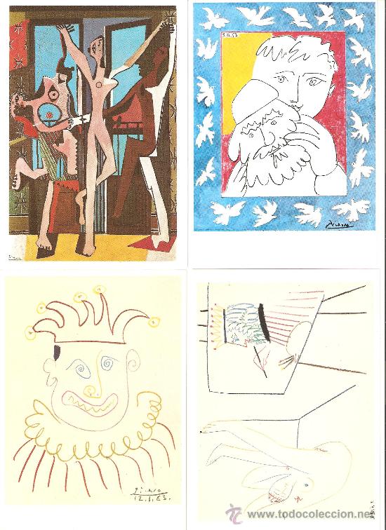 Postales: picasso. cuatro postales de diversos museos - Foto 1