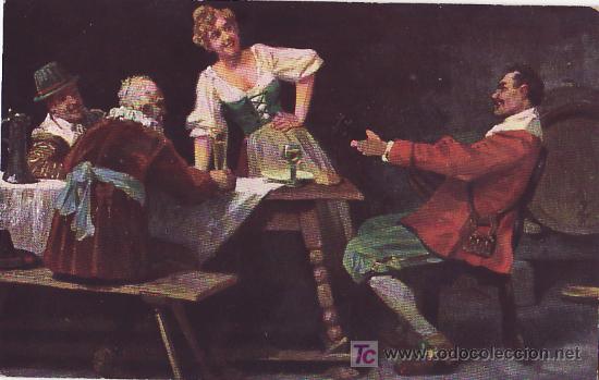 Postales: Tarjeta Postal - En la taberna - Foto 1