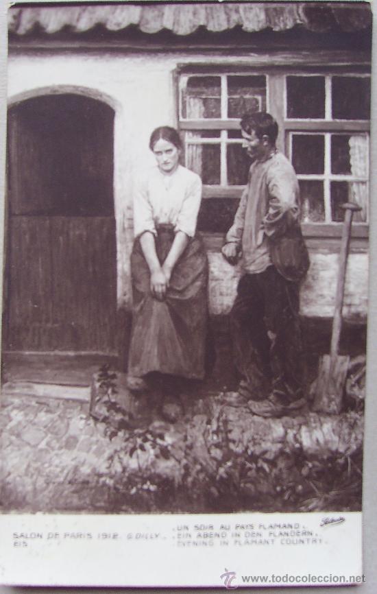 Postales: UN SOIR AU PAYS FLAMAND- Salon de Paris 1912