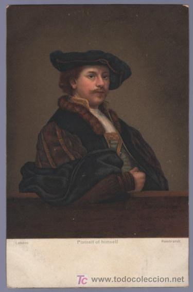 Postales: TARJETA POSTAL ANTIGUA DE PINTORES. RETRATO DE EL. REMBRANDT.
