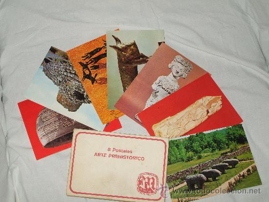 Postales: Carpeta con 8 postalesde Arte Prehistorico - Foto 1