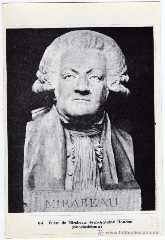 Postales: POSTAL ARTE - NEOCLASICISMO - 84.BUSTO DE MIRABEAU - JEAN-ANTOINE HOUDON (ESCULTOR FRANCES)